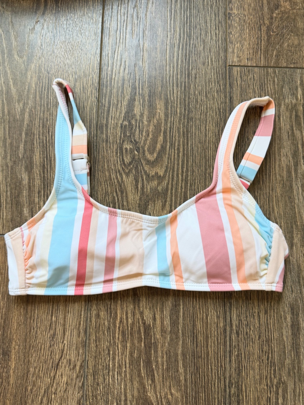 Target Xhilaration Scoop Neck Bralette Bikini Top - Multi Stripe